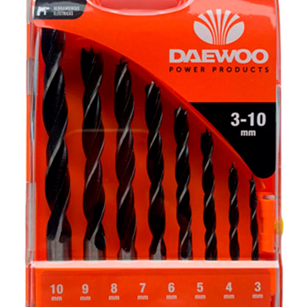 Kit De 8 Mechas Para Madera Daewoo DWKIT8W